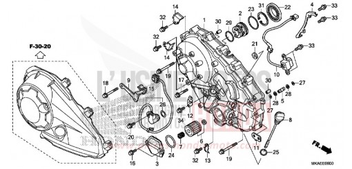 KURBELGEHAEUSEABDECKUNG NC750DG de 2016